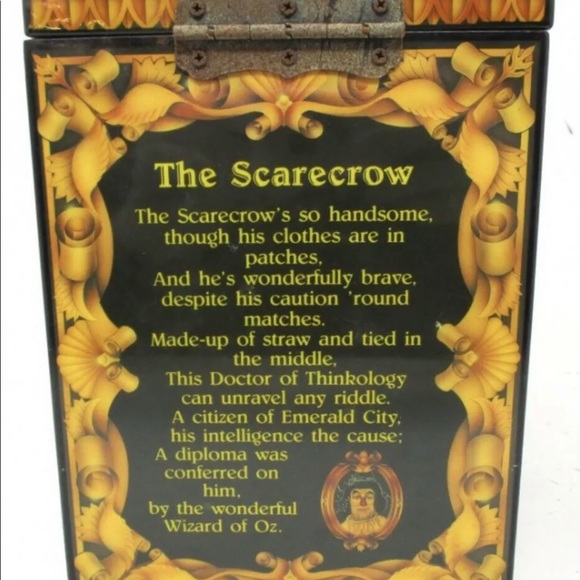The Wizard of Oz Enesco 50th Anniversary Scarecrow Musical Jack-In-The-Box NEW - Picture 5 of 8